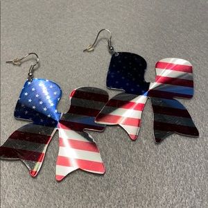 New Red and Blue Bow Earrings
